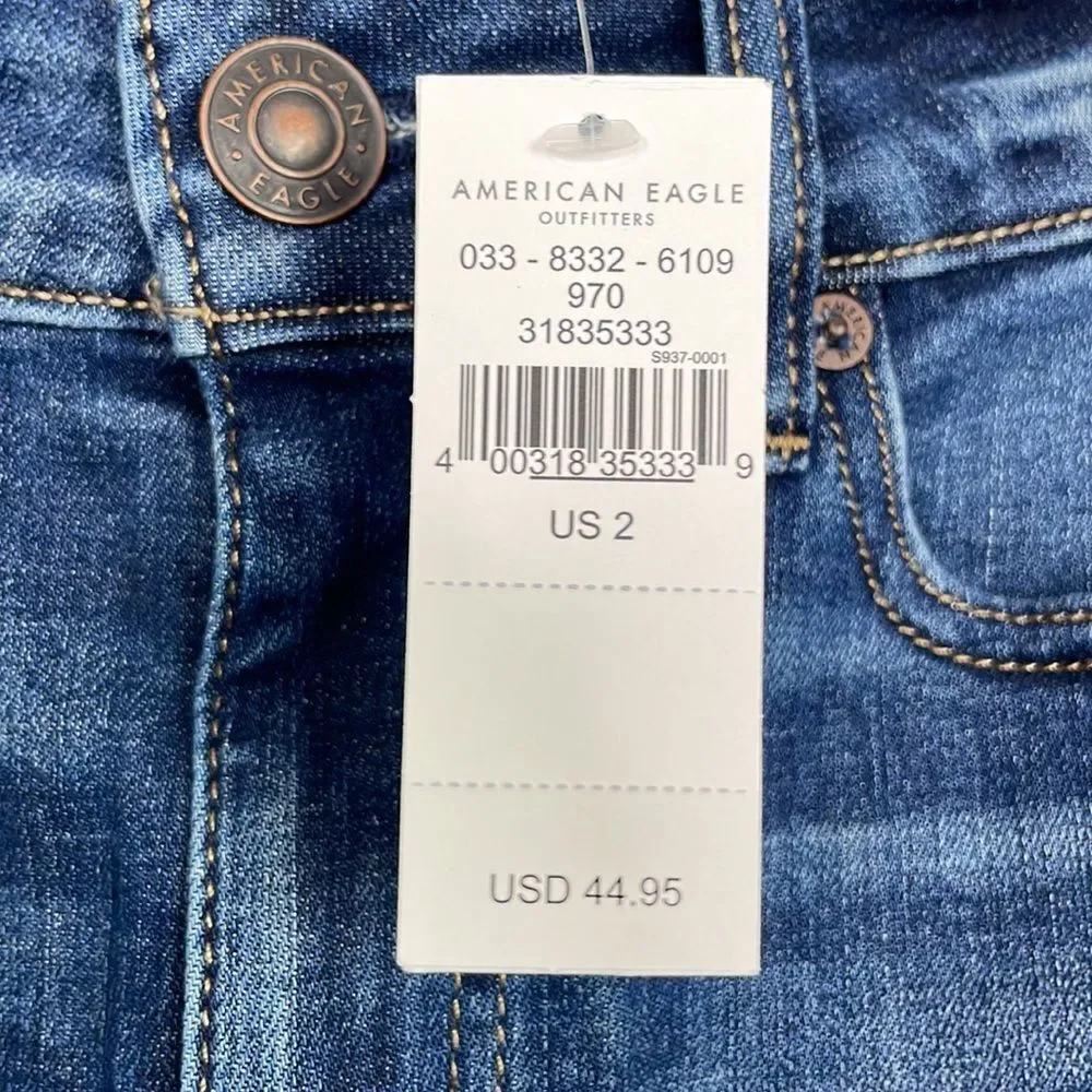 American Eagle Hi Rise Denim Mini Skirt. Size 2. New with Tags.